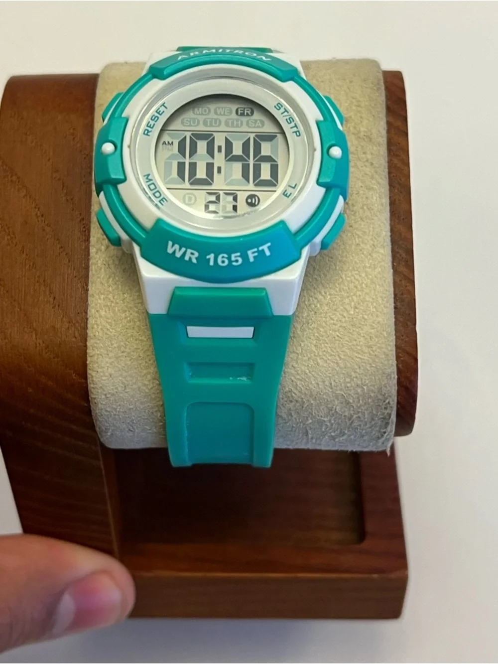 Women's ARMITRON Pro Sport Bright Green & White Digital LCD Chrono Watch 45/7110